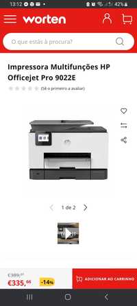 Impressora Multifuncoes HP Officejet Pro 9022E