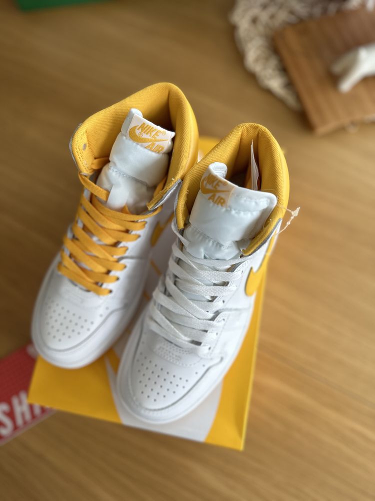 Nike Jordan 1 Air Ship SP biało żółte University Gold r. 42 i inne