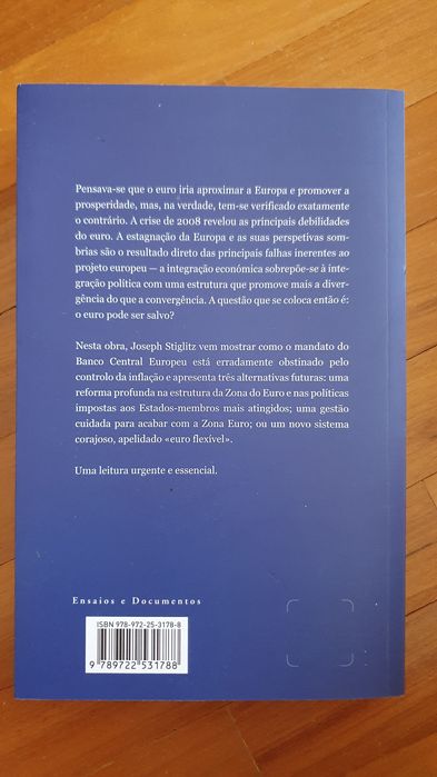Livro O euro de Joseph Stiglitz