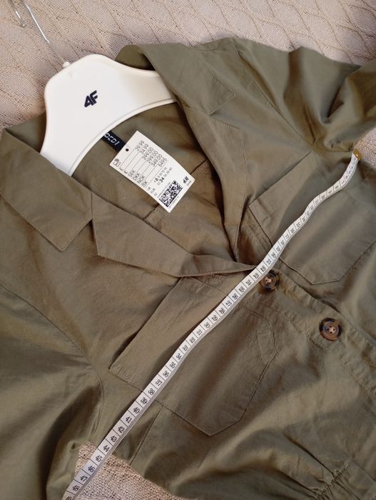 H&M XS-S Bawełniany NOWY kombinezon zieleń khaki