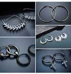 Argolas brincos piercings alargadores aço inoxidável alargadores