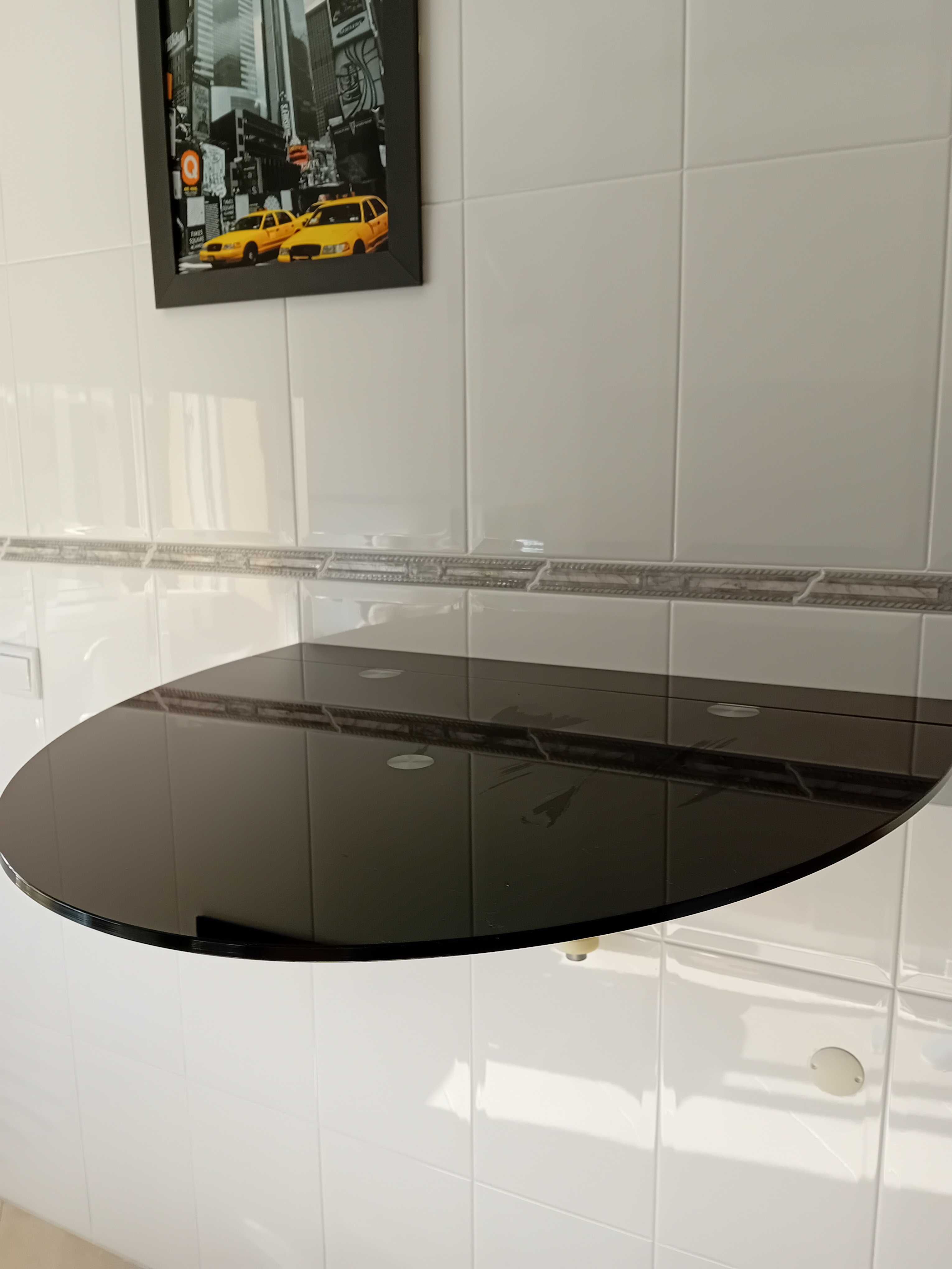 Mesa de vidro dobrável