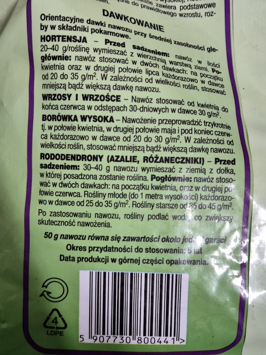 Nawóz do roślin kwaśnolubnych 2 kg