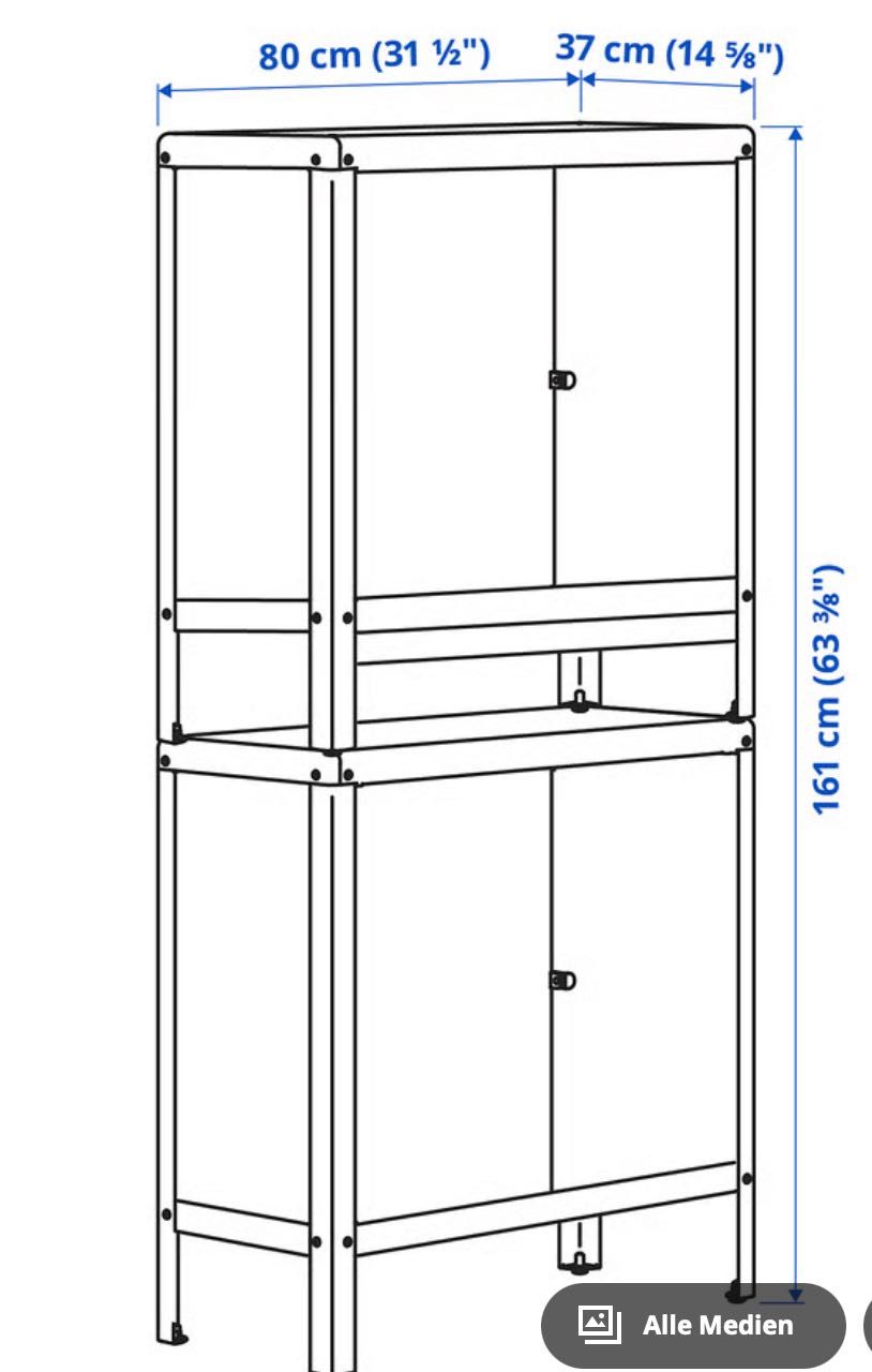 Como novo! Estante IKEA Kolbjörn para uso interno e externo,