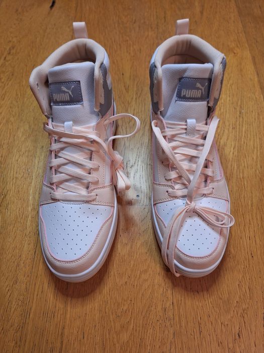 Buty wysokie sneakersy Puma rebounded v6 białe nowe 45
