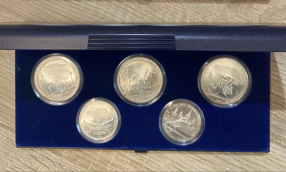 Moedas Estojos XXII Olimpiadas de Moscovo 1980