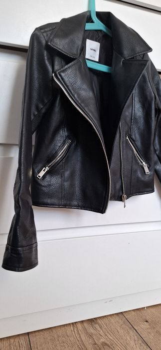 Czarna ramoneska nowa sinsay 134 biker jacket