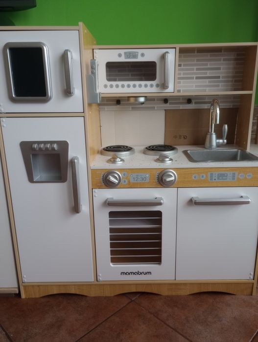 Kuchnia drewniana dziecięca mamabrum+waga+fartuch