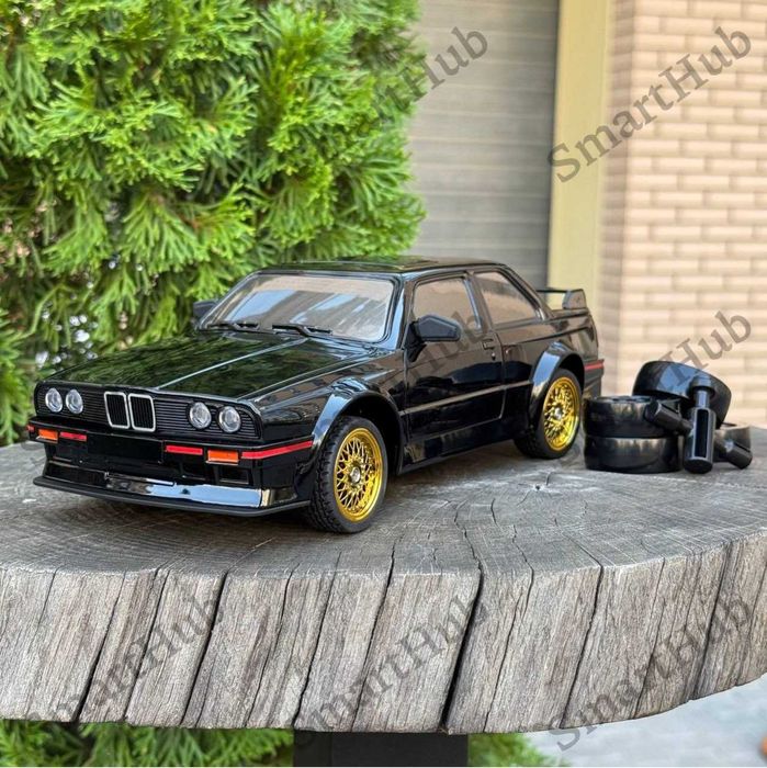 Дрифт машинка 50 км/год BMW M3 Е30 на пульті чорна, для дрифту БМВ ESP
