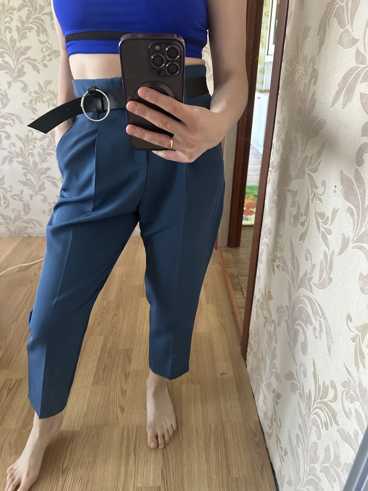 Новые брюки женские синие размер 44