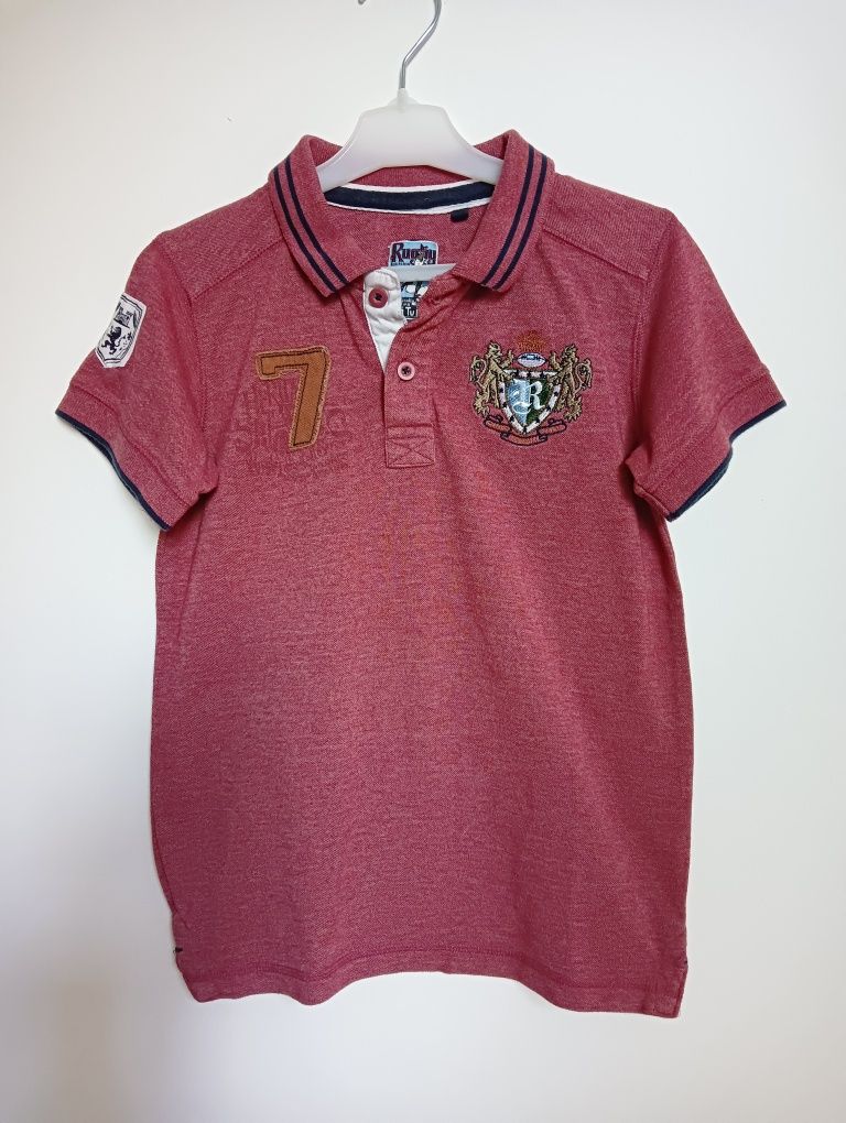 Koszulka t-shirt bluzka polo z kołnierzykiem na 8 lat
