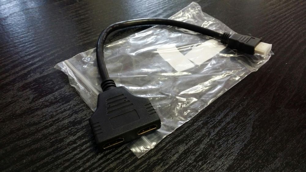 Adaptador cabo hdmi 2 saídas