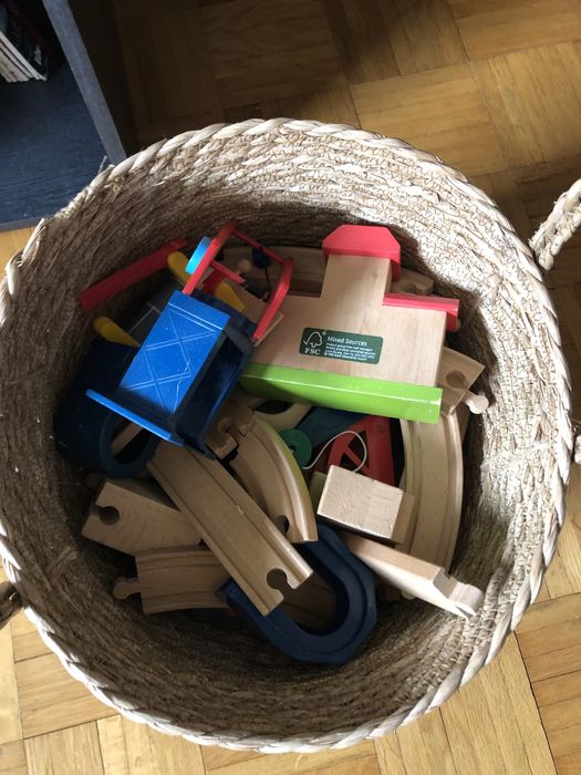 Drewniane tory ,pociag