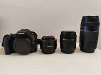 Kit Canon SL3 com 3 lentes