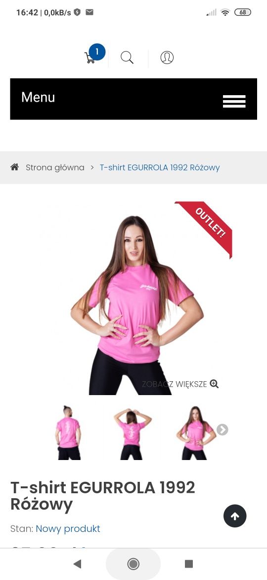 T-shirt różowy że sklepu Egurrola dance