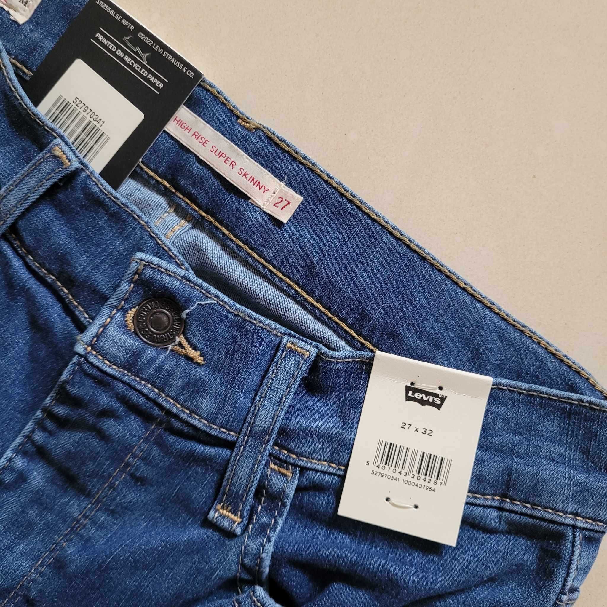 Jeans Levi's 720 High Rise Super skinny wysoki stan W27 L32 36/S 479zł