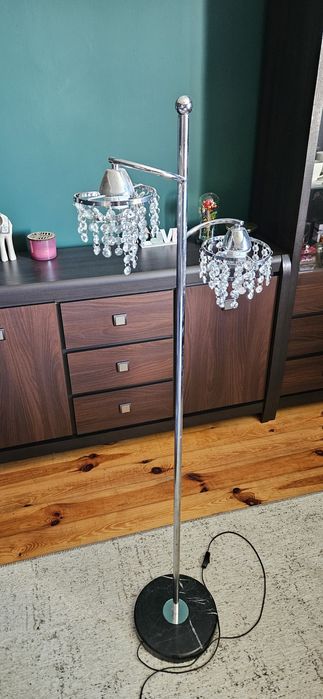 Lampa wisząca i lampa stojąca kryształki