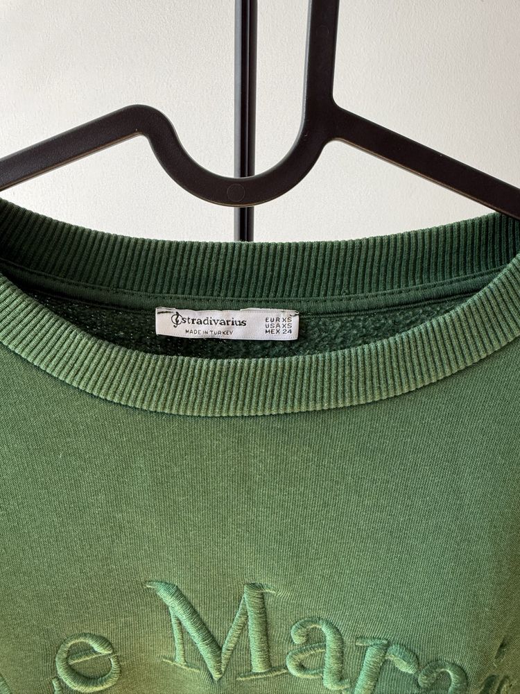 Zielona bluza oversize stradivarius
