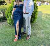 Vestido festa/cerimónia azul escuro