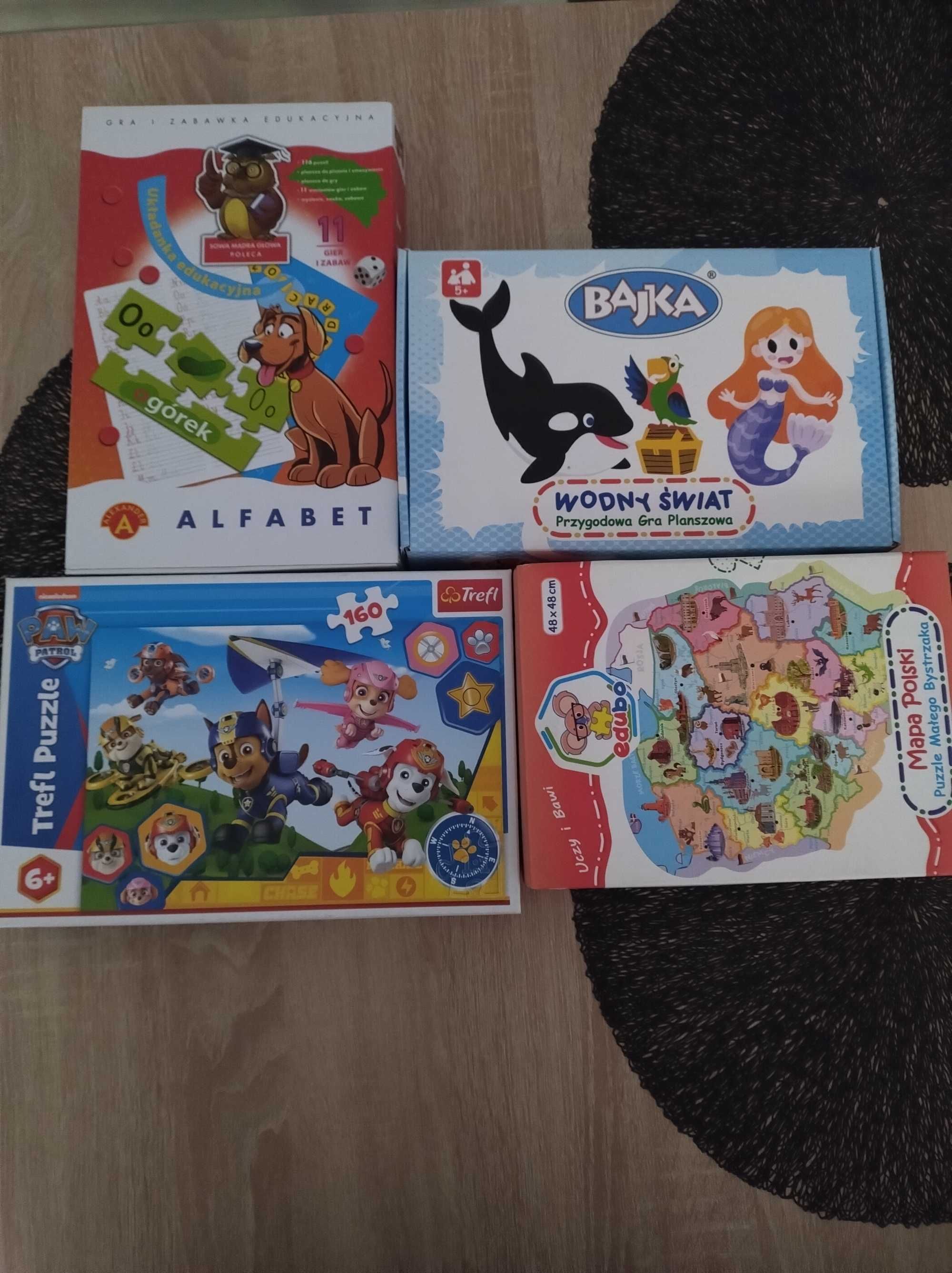 Gry, puzzle, układanki 8 szt