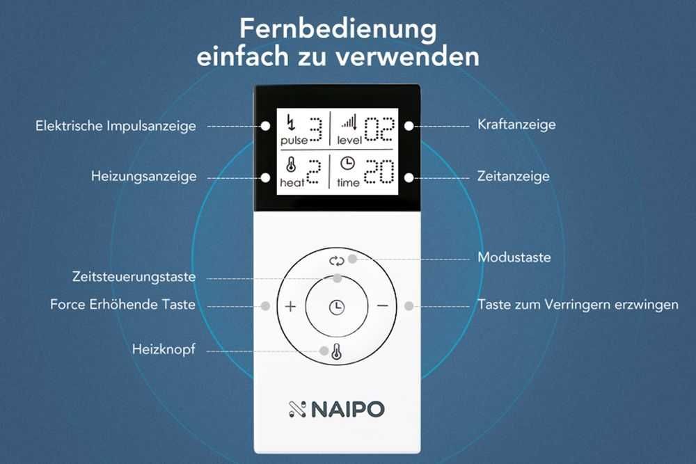 NAIPO Inteligentny masażer do karku with Heat MGEP-140