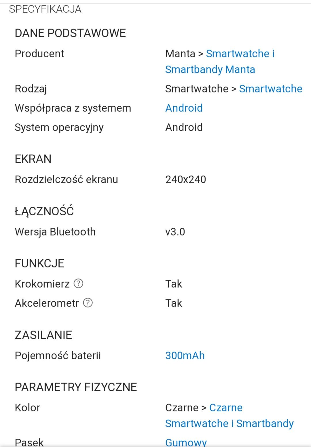 MANTA SmartWatch & Phone