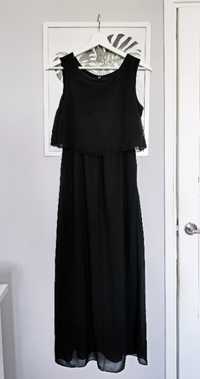 Czarna długa sukienka maxi