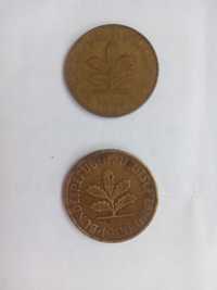 Монеты Германии 5 и 10 пфеннингов (ФРГ)