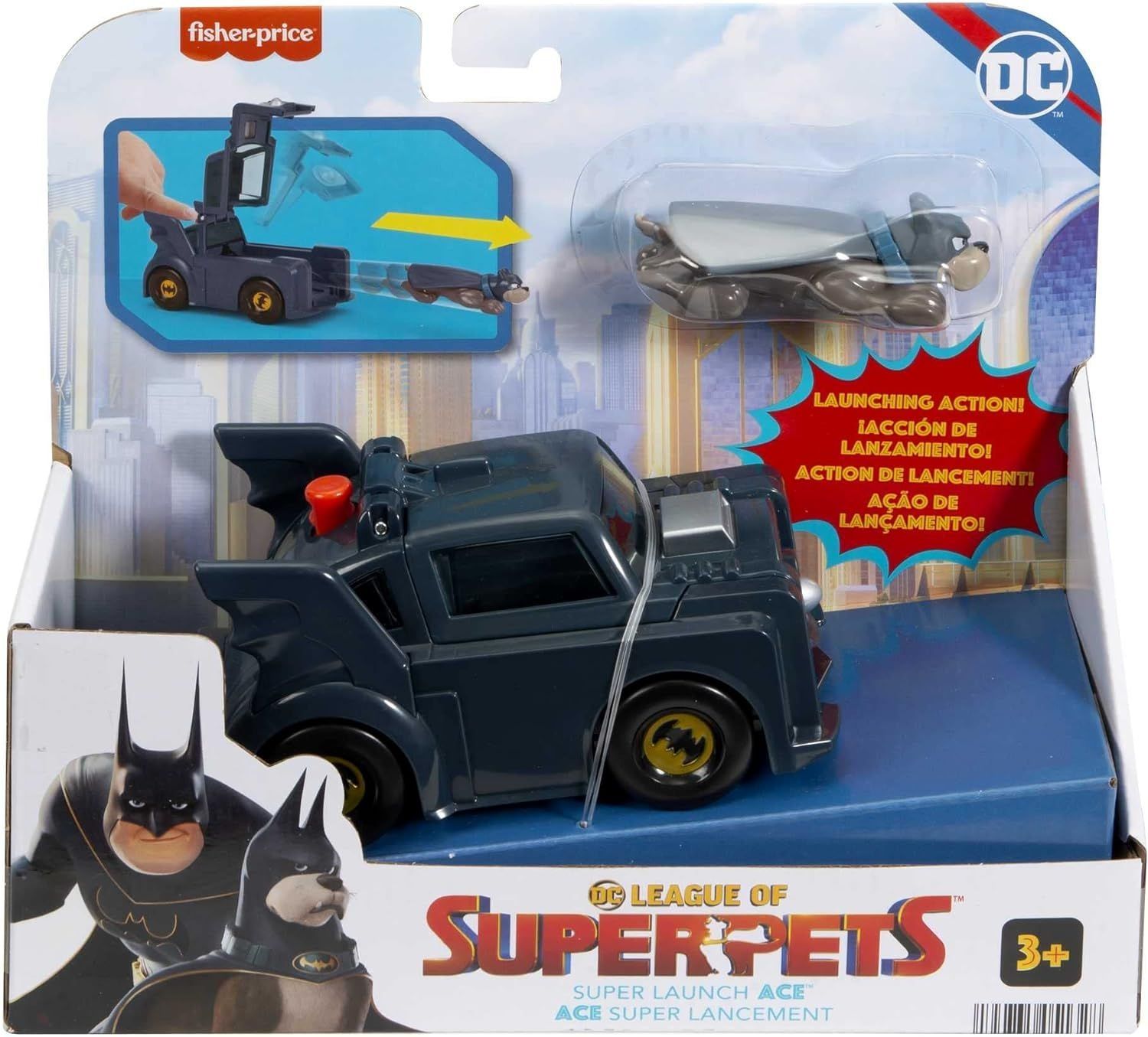 Бетмобіль Fisher-Price DC League of Super-Pets Batmobile Vehicle