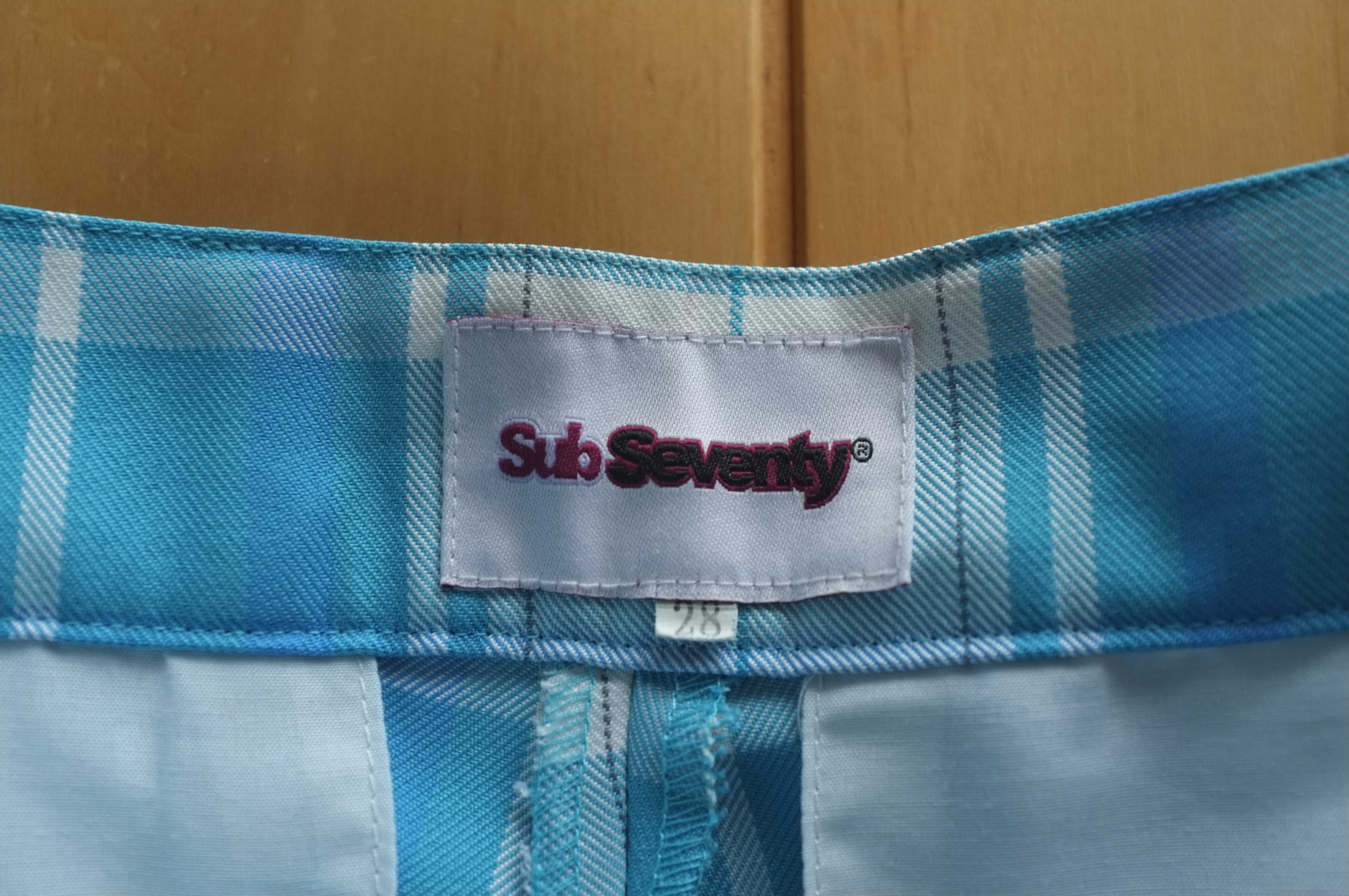 niebieskie spodnie w kratkę w kantkę Y2K retro eleganckie dandy pin up