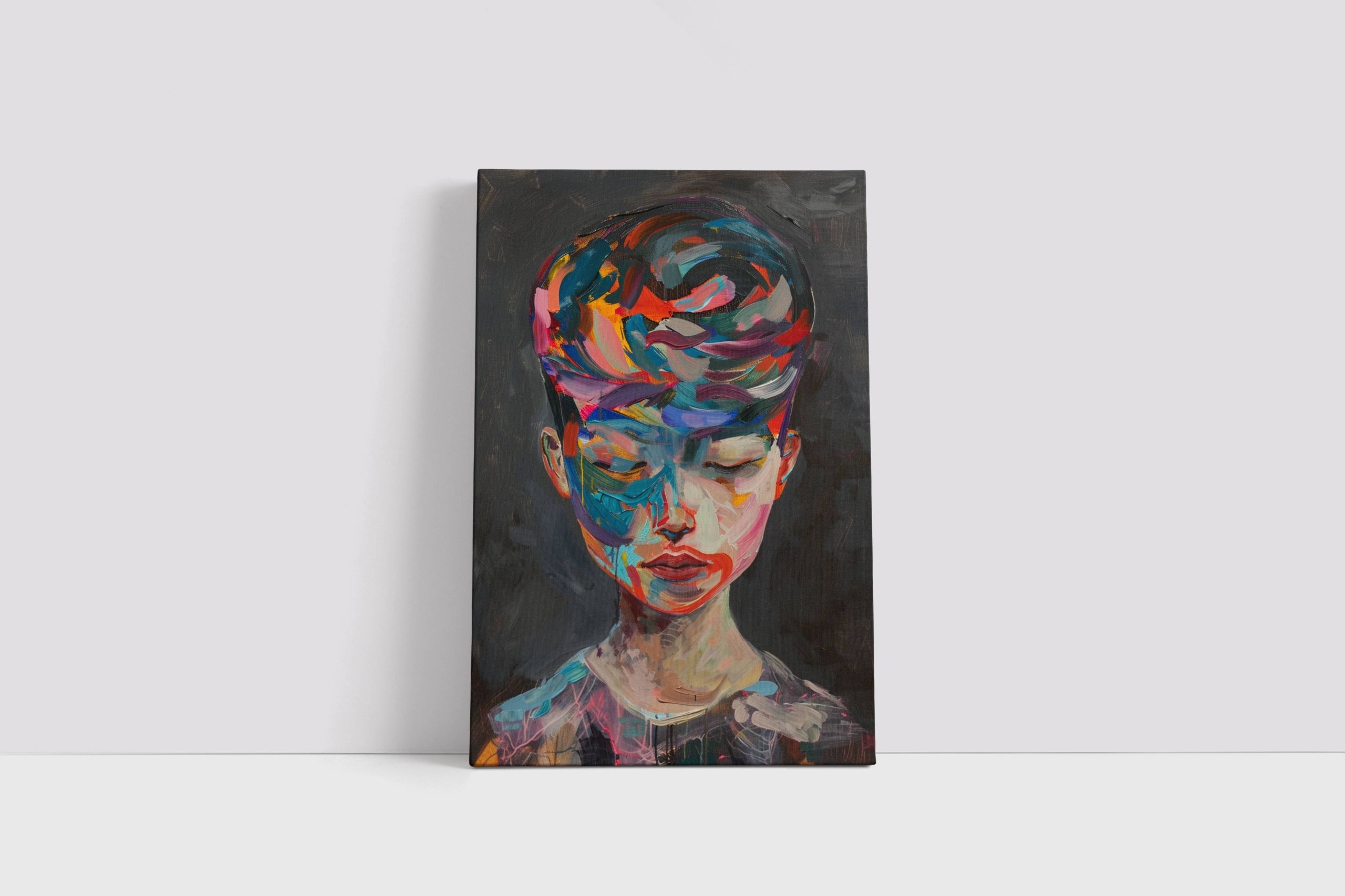 Obraz na płótnie "Abstrakcyjny Portret Kobiety" 50x70