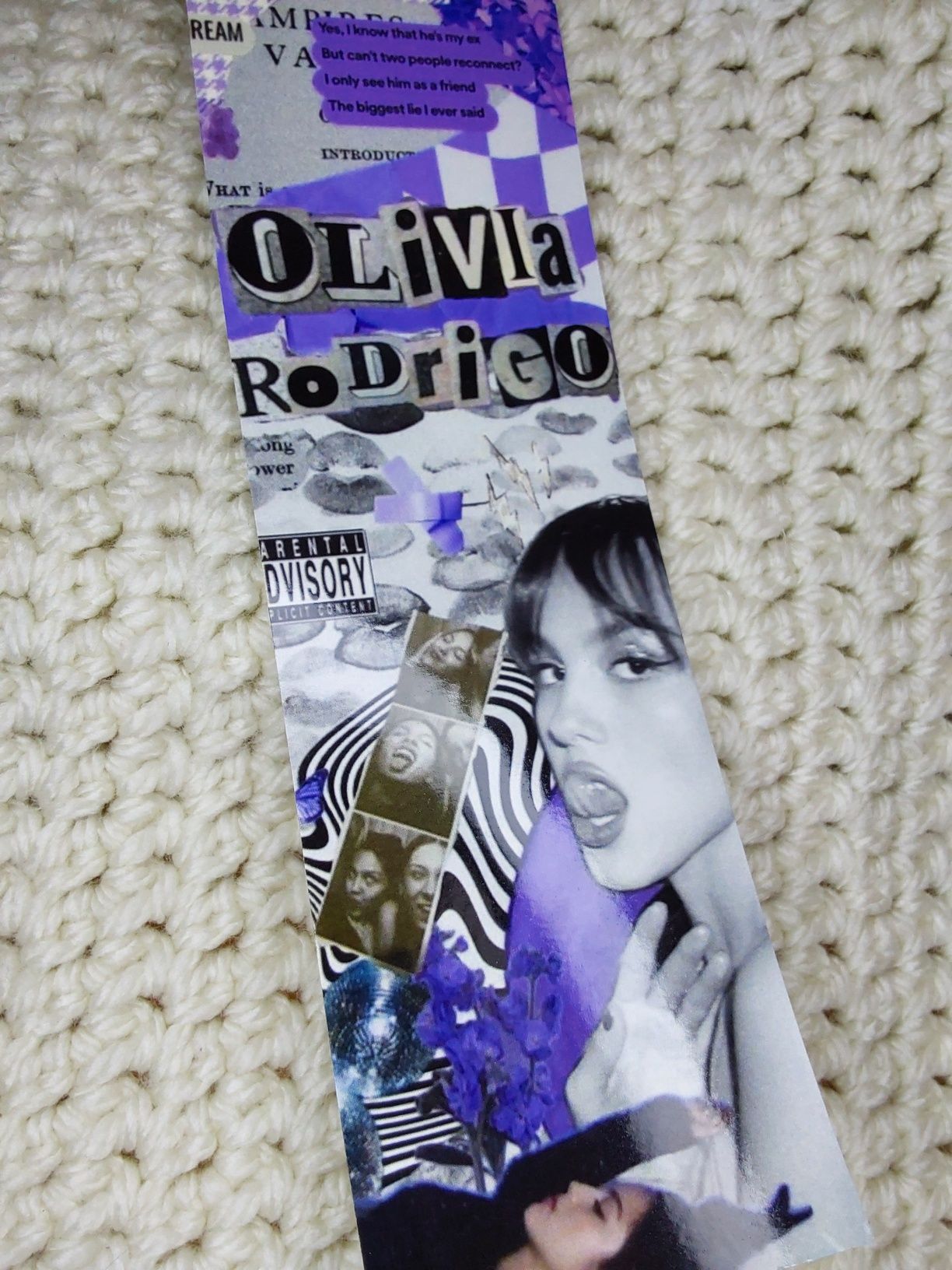 Olivia Rodrigo bookmark