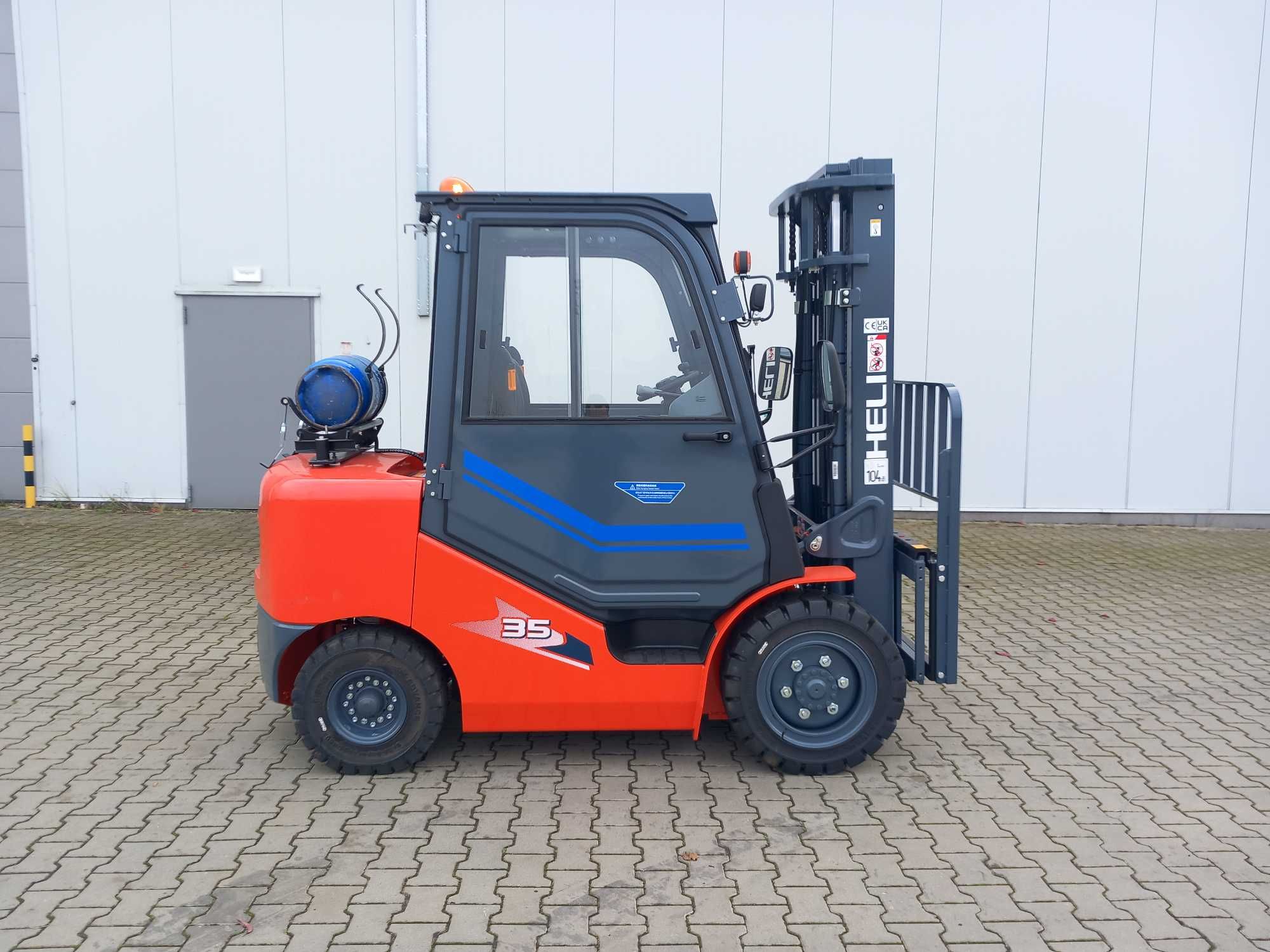 Wózek Widłowy Heli 3,5t Maszt 3,3m Duplex Silnik Kubota LPG 2024-12