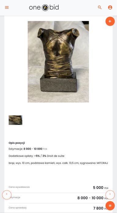 Igor Mitoraj Cuirasse Pancerz 1986 Oryginalna sygnowana rzeźba z brązu