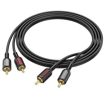 Borofone Kabel BL13 - 2RCA na 2RCA - 1,5 metra czarny