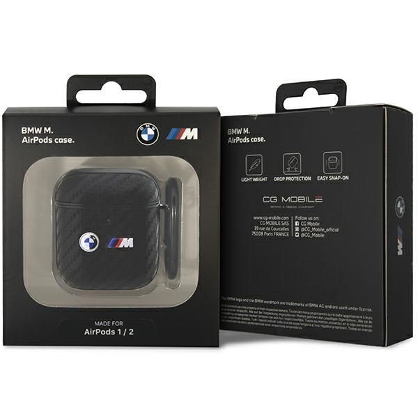 Etui Bmw Bma2Wmpuca2 Airpods 1/2 Cover  Carbon Double Metal Logo