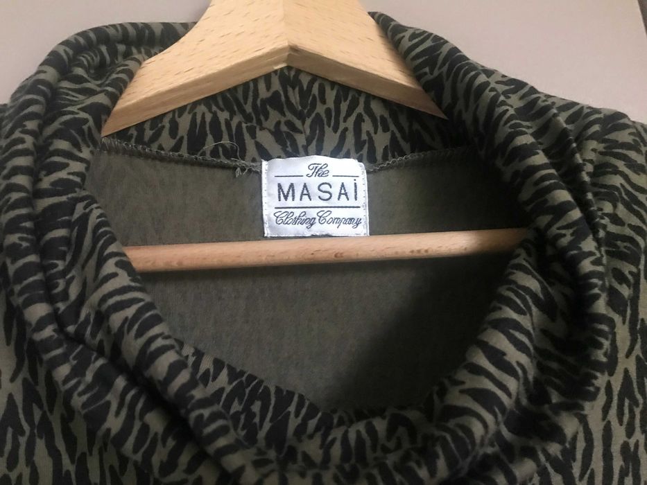 Sukienka Masai M brązowo-czarna asymetryczna