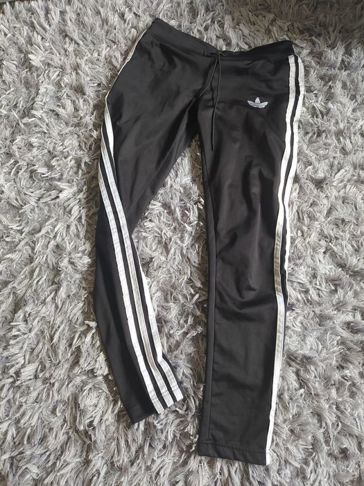 Legginsy w białe lampasy trzy paski S/M