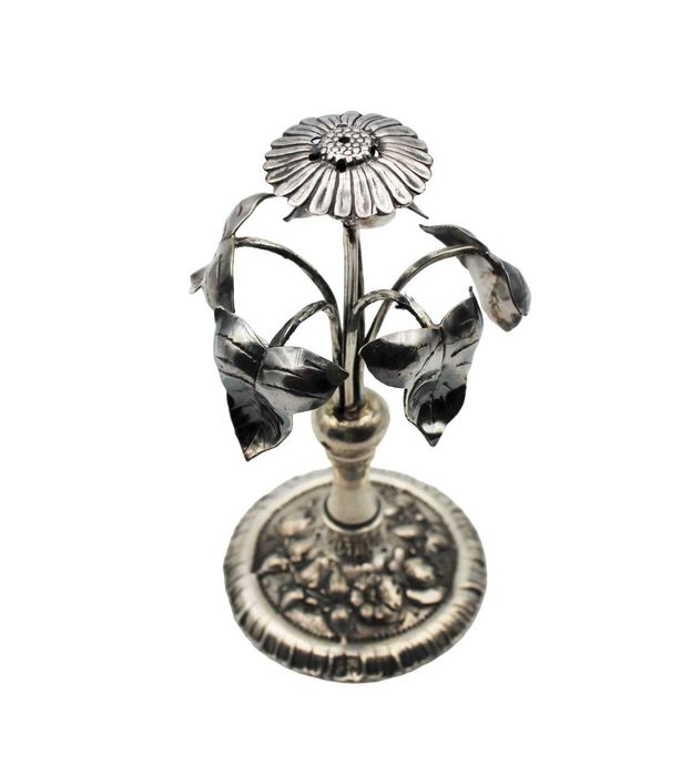 Paliteiro Mal-Me-Quer em Prata Portuguesa