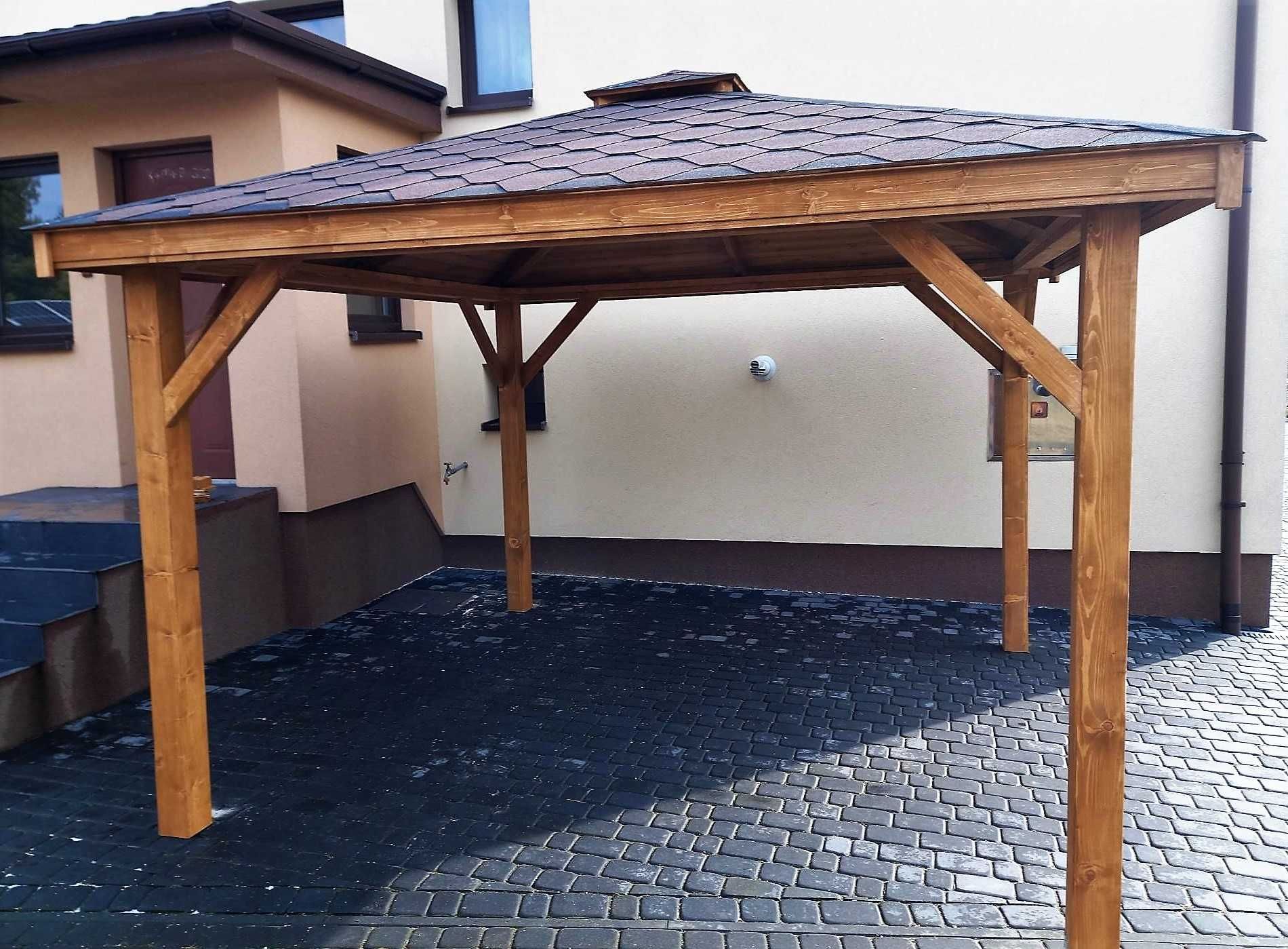 Altana ogrodowa MALTA 3x3 altanka wiata pergola zadaszenie słupy 12x12