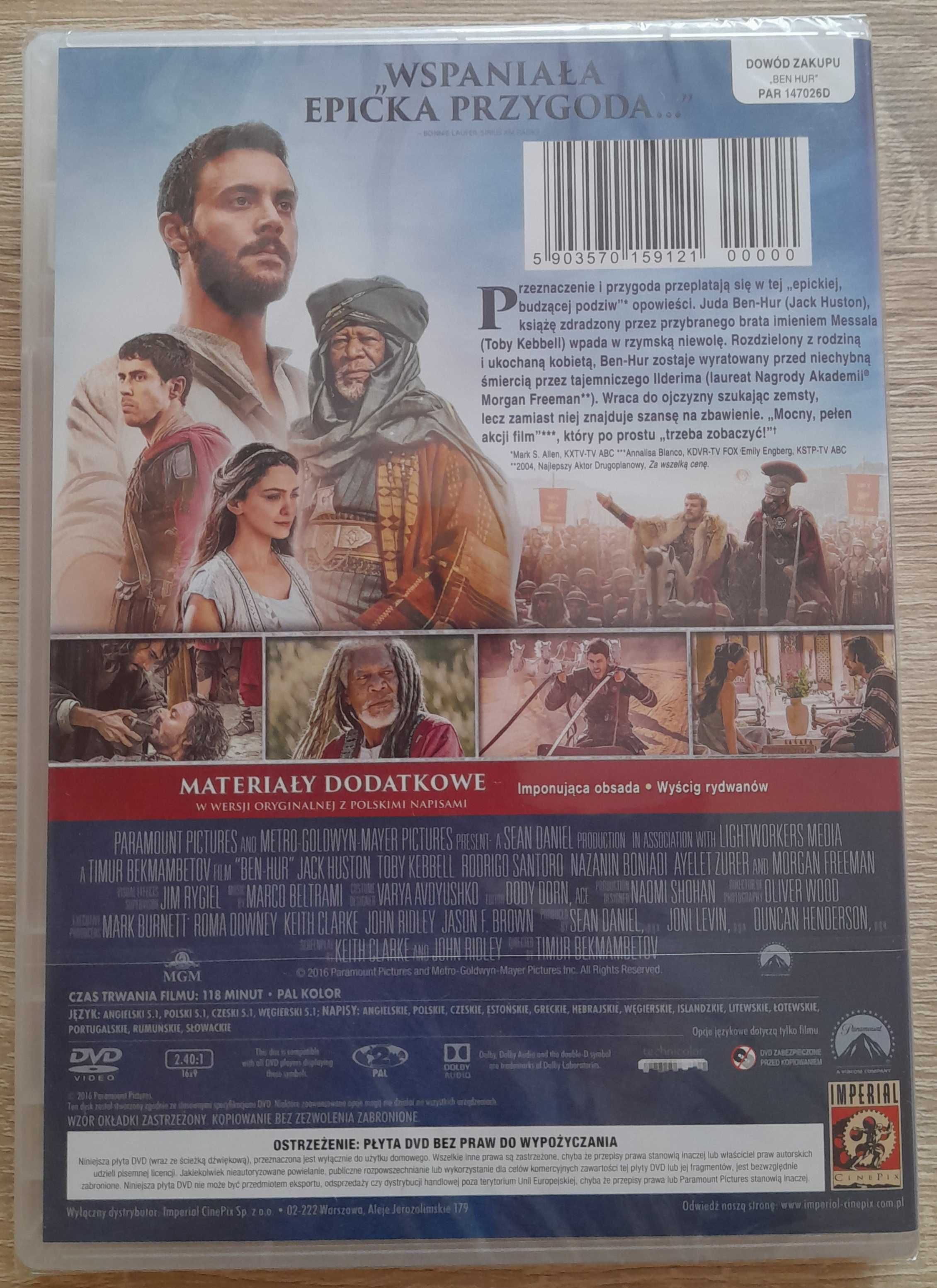 Film Ben Hur dvd NOWY w FOLII