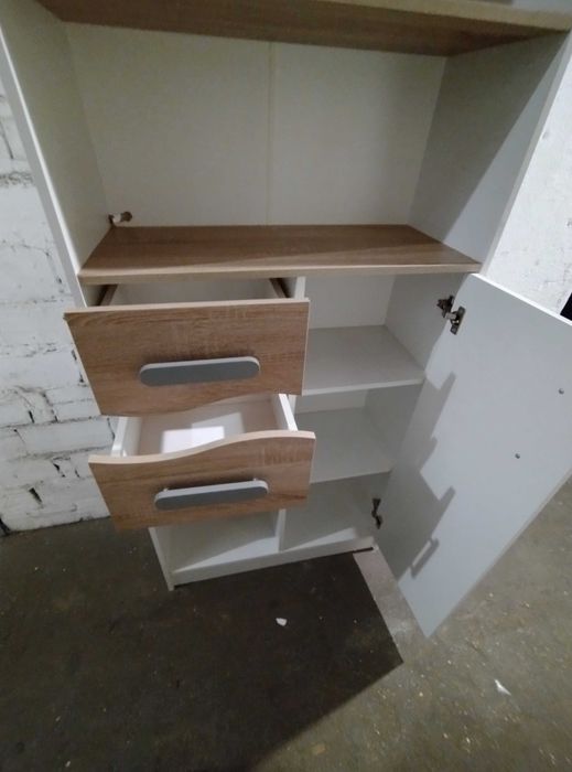Szafa regał biała / dąb sonoma jak nowa