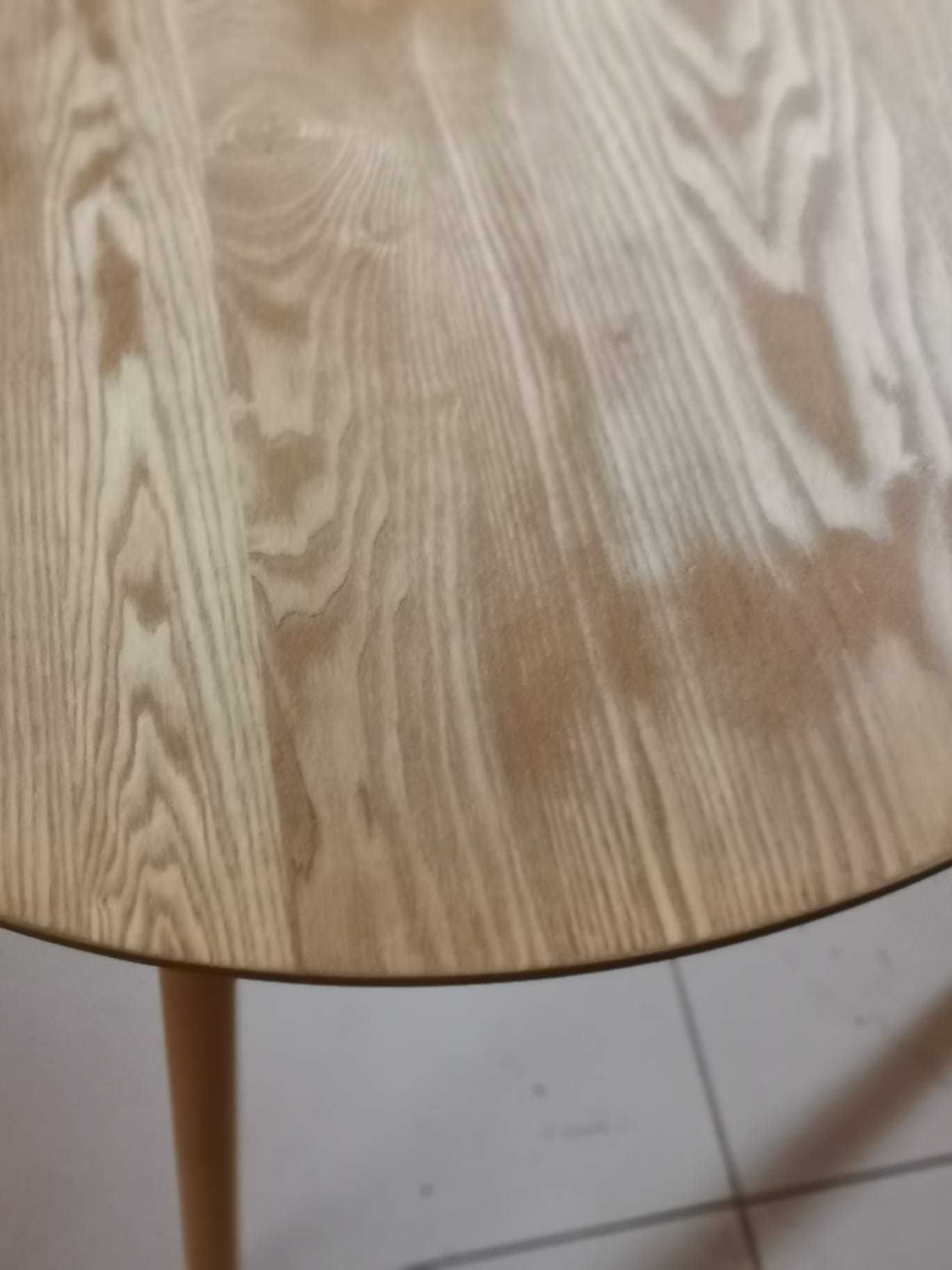 Blat drewniany 80 cm z dokręcanymi nóżkami– skandynawski styl