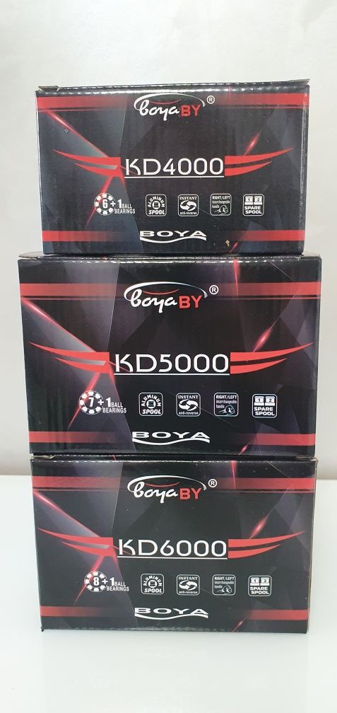 Катушка рыболовная карповая Boya By KD 6000 8+1bb(конусная шпуля)