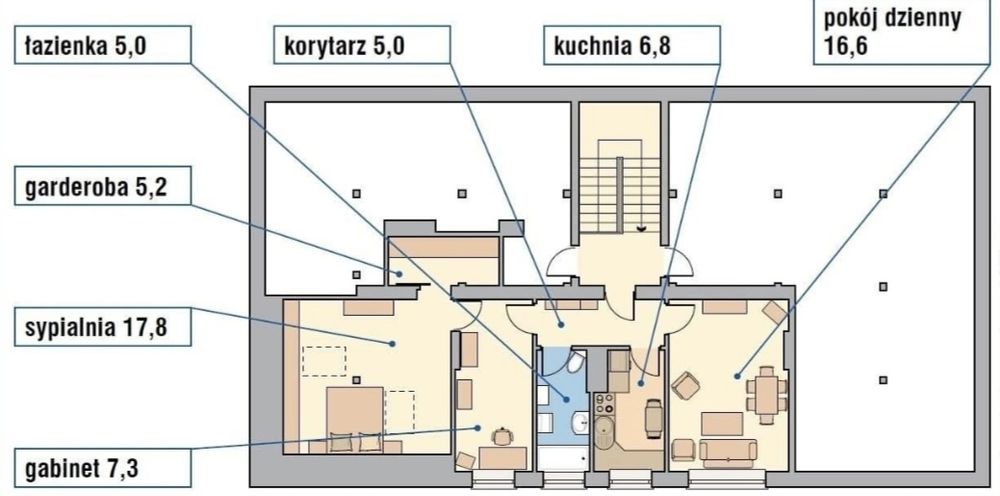 Mieszkanie 3 pokojowe wynajem 61 m2