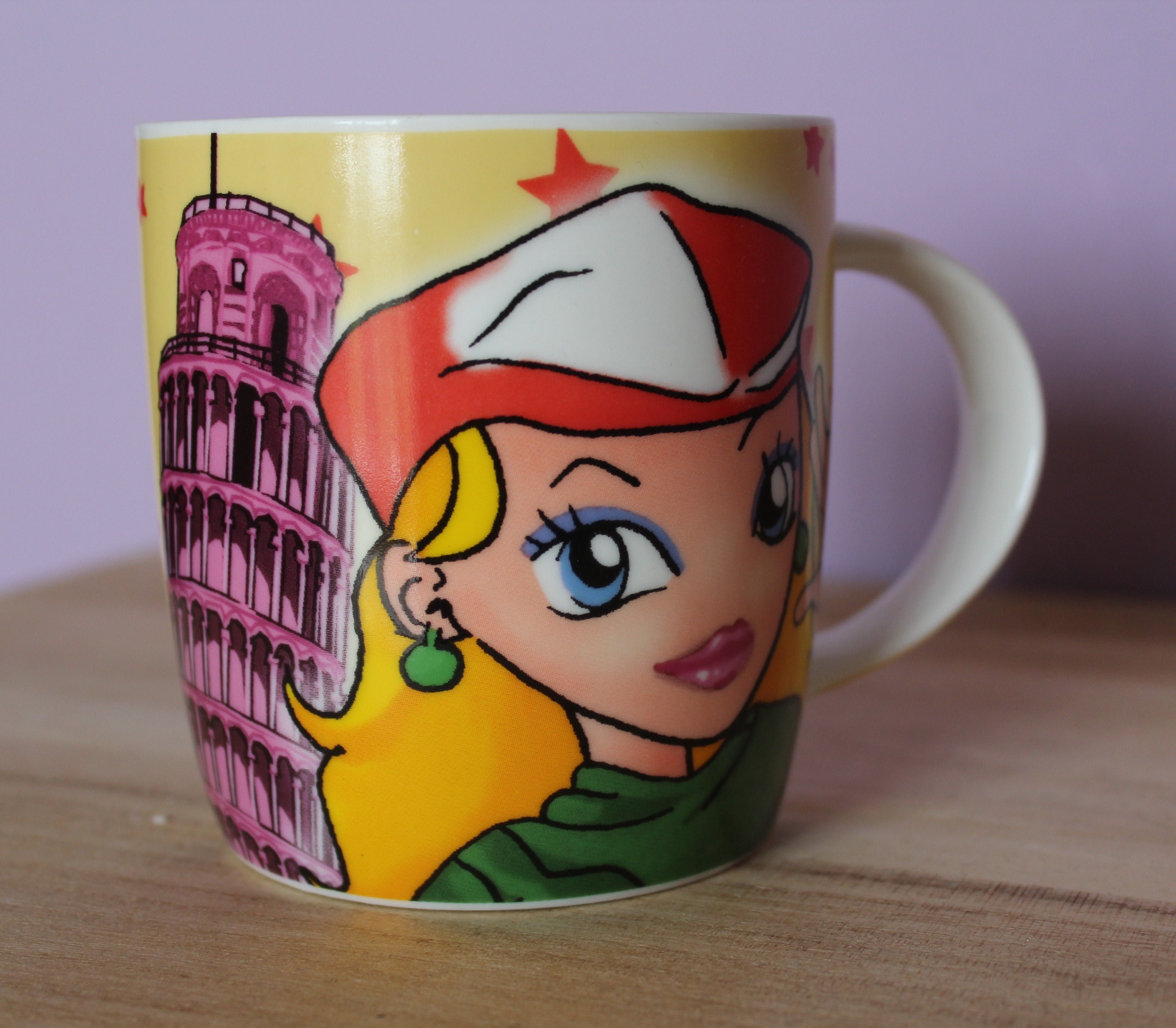 Caneca com motivo Torre de Pisa