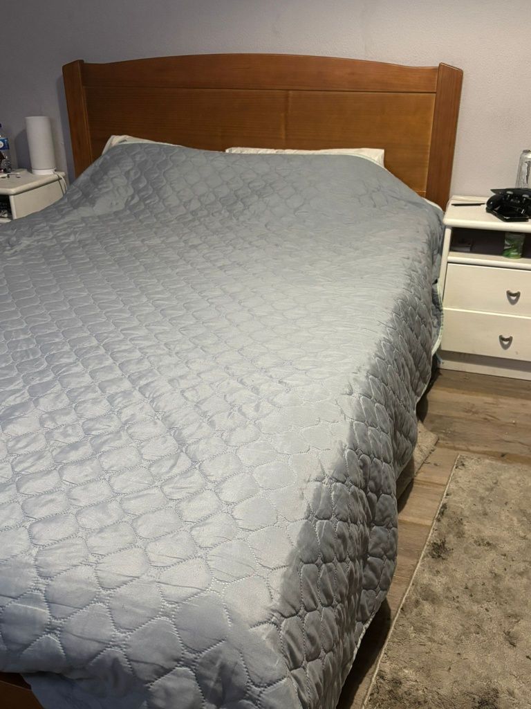 Cama casal madeira maciça