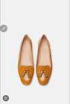 Buty balerinki baletki Zara 40 mokasyny frędzle