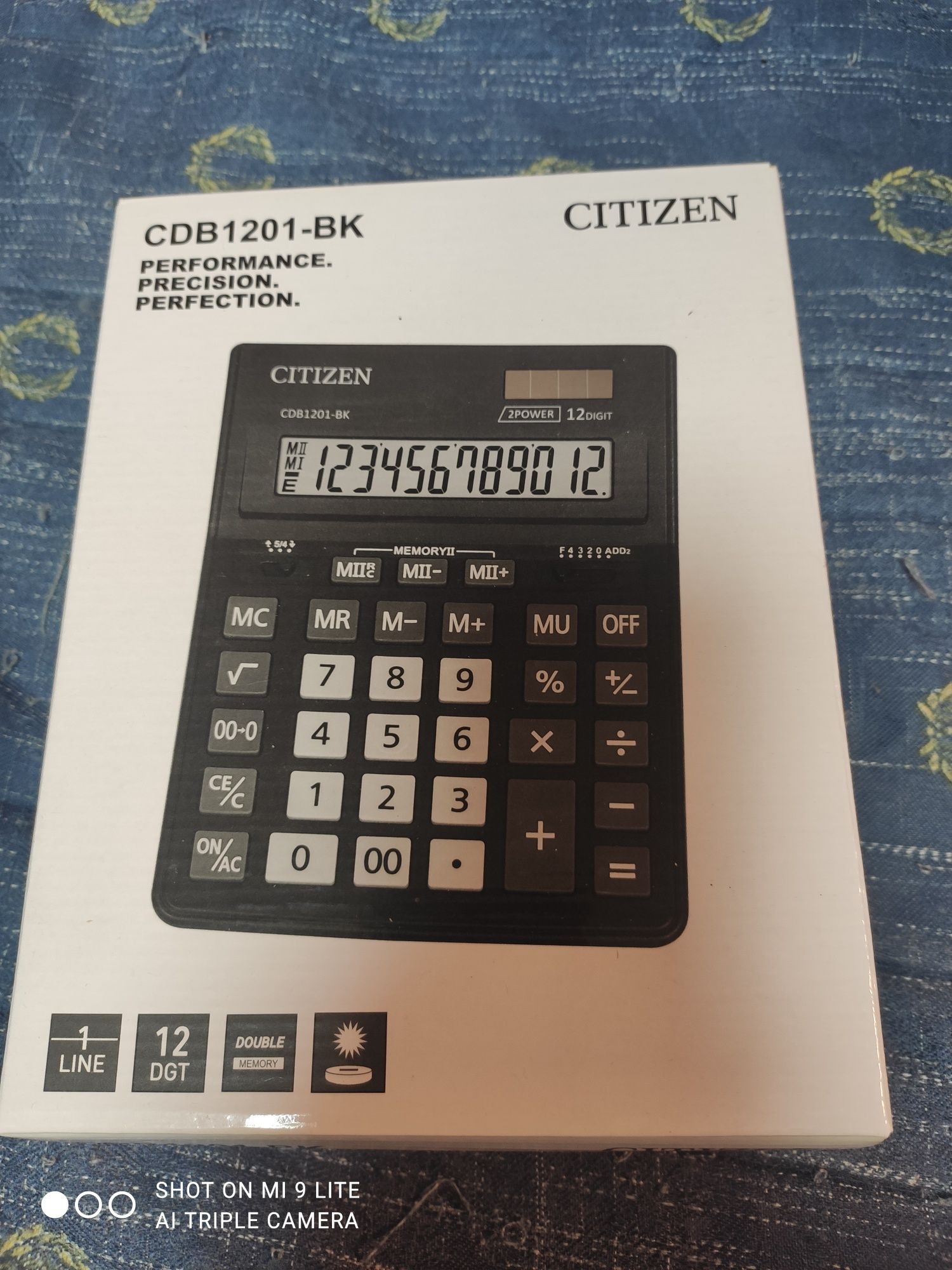 Калькулятор Citizen CDB1201-BK, Brilliant 0444