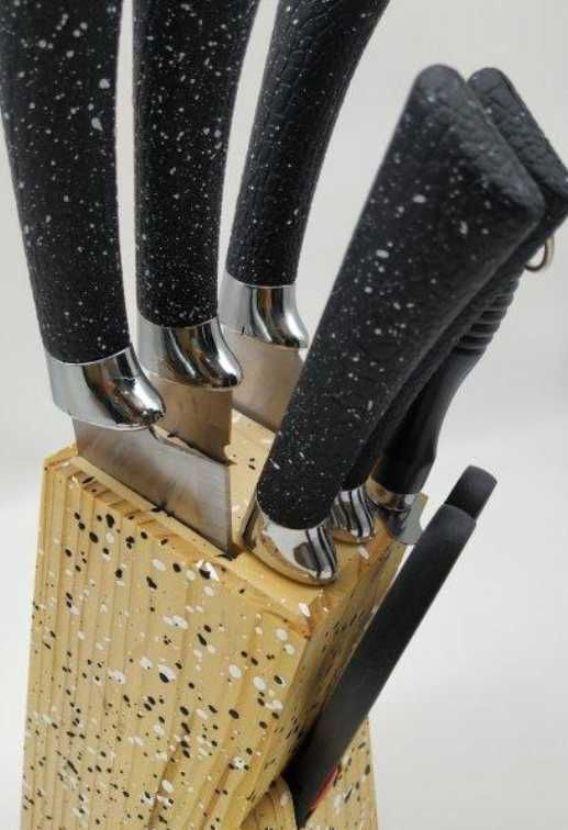 Набір ножів з підставкою rainberg 8806 набор ножей на подставке